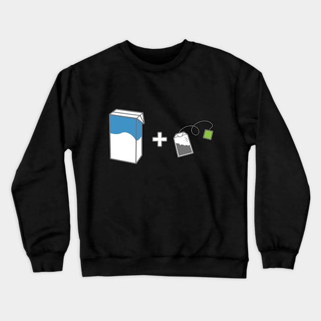 Milk Plus Tea Crewneck Sweatshirt by GraphicsGarageProject